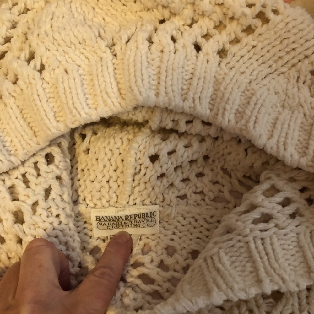 SOLD//Banana Republic knitted Fisherman’s Sweater 100% cotton- unisex, loose fit